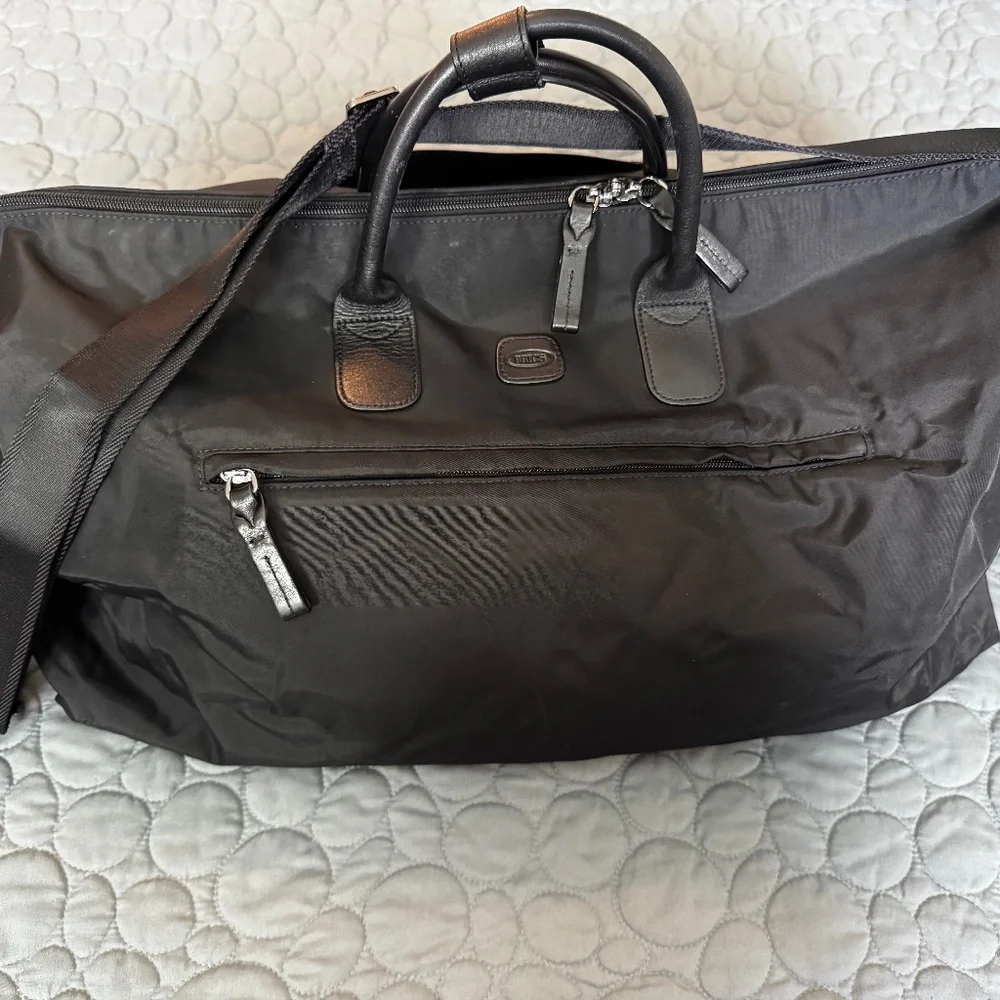 Bric's Milano Nylon Duffle Bag Black on Black